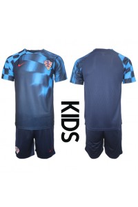 Kroatië Babytruitje Uit tenue Kind WK 2022 Korte Mouw (+ Korte broeken)